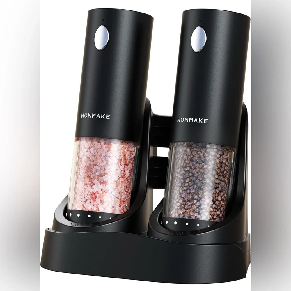 Electric Salt & Pepper Grinder Set – Rechargeable, Adjustable Coarseness - NWT - Picture 2 of 11